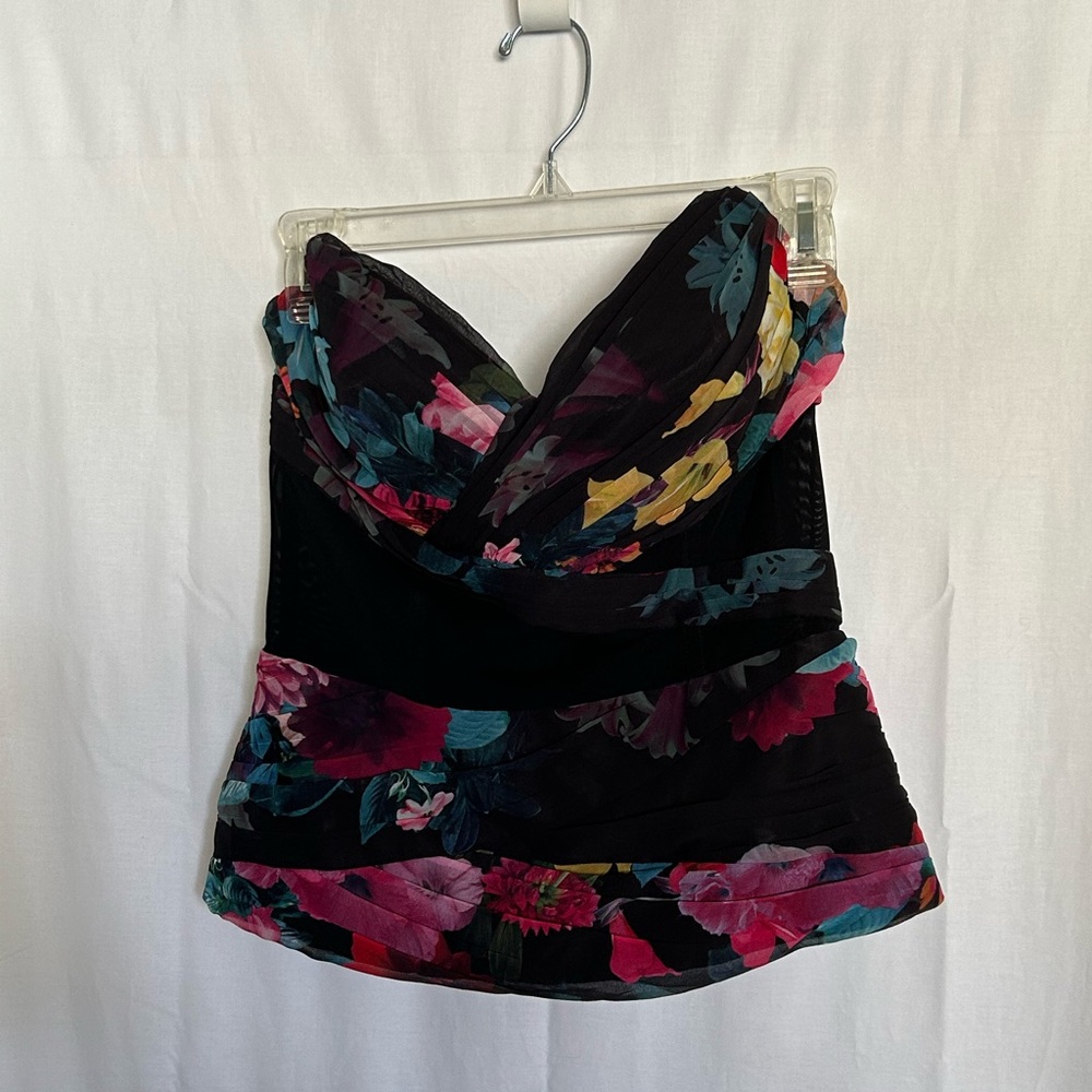 bebe - Floral Black Women's Top